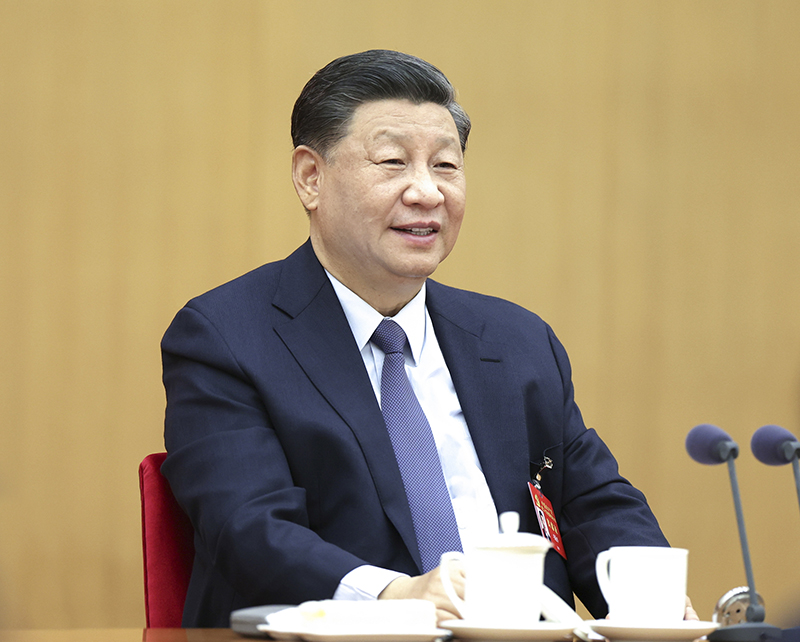 10月17日，习近平总书记参加党的二十大广西代表团讨论。